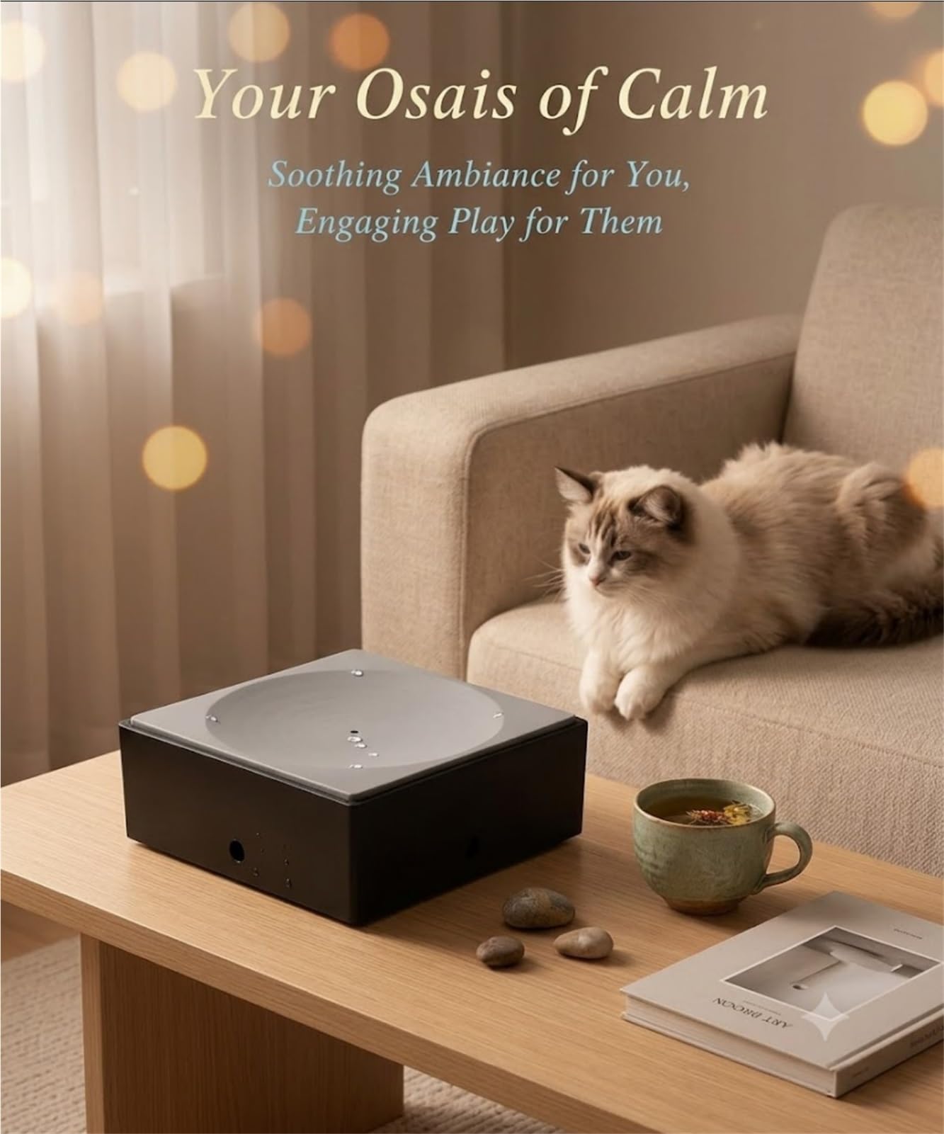 Juguete eléctrico for Gatos, Fuente de Goteo automática, dispensador silencioso de Gotas de Agua for Gatos de Interior, Gatitos, Oficina en casa(Charging Mode)