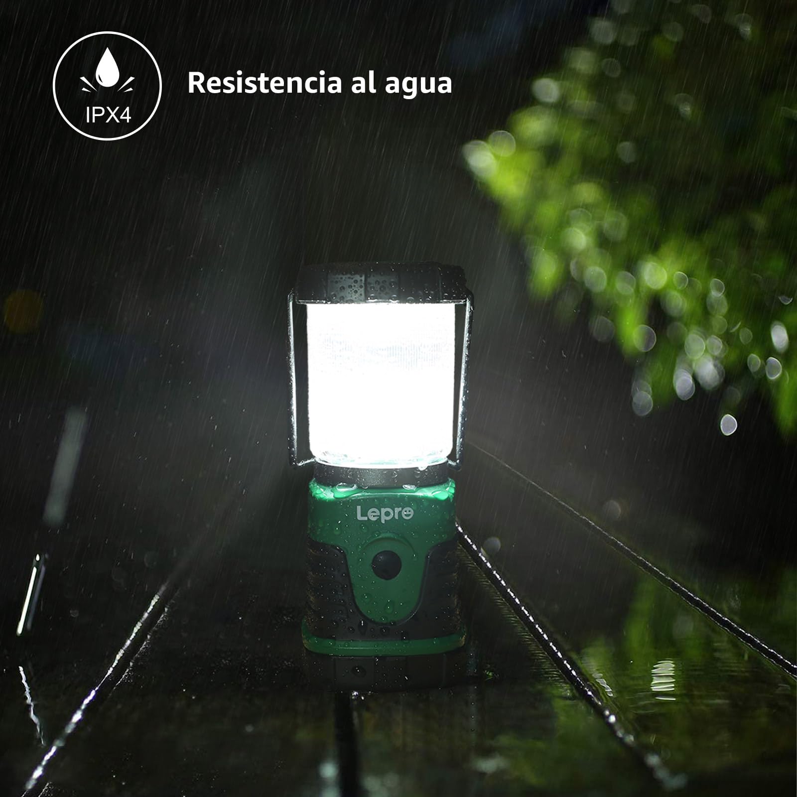 Lepro Linterna de Camping LED, Lámpara de Camping 350 lm (no incluida batería), Farol Camping Regulable 4 Modo de iluminación, Luz de Emergencia LED para camping, senderismo, pesca, etc, pack of 4