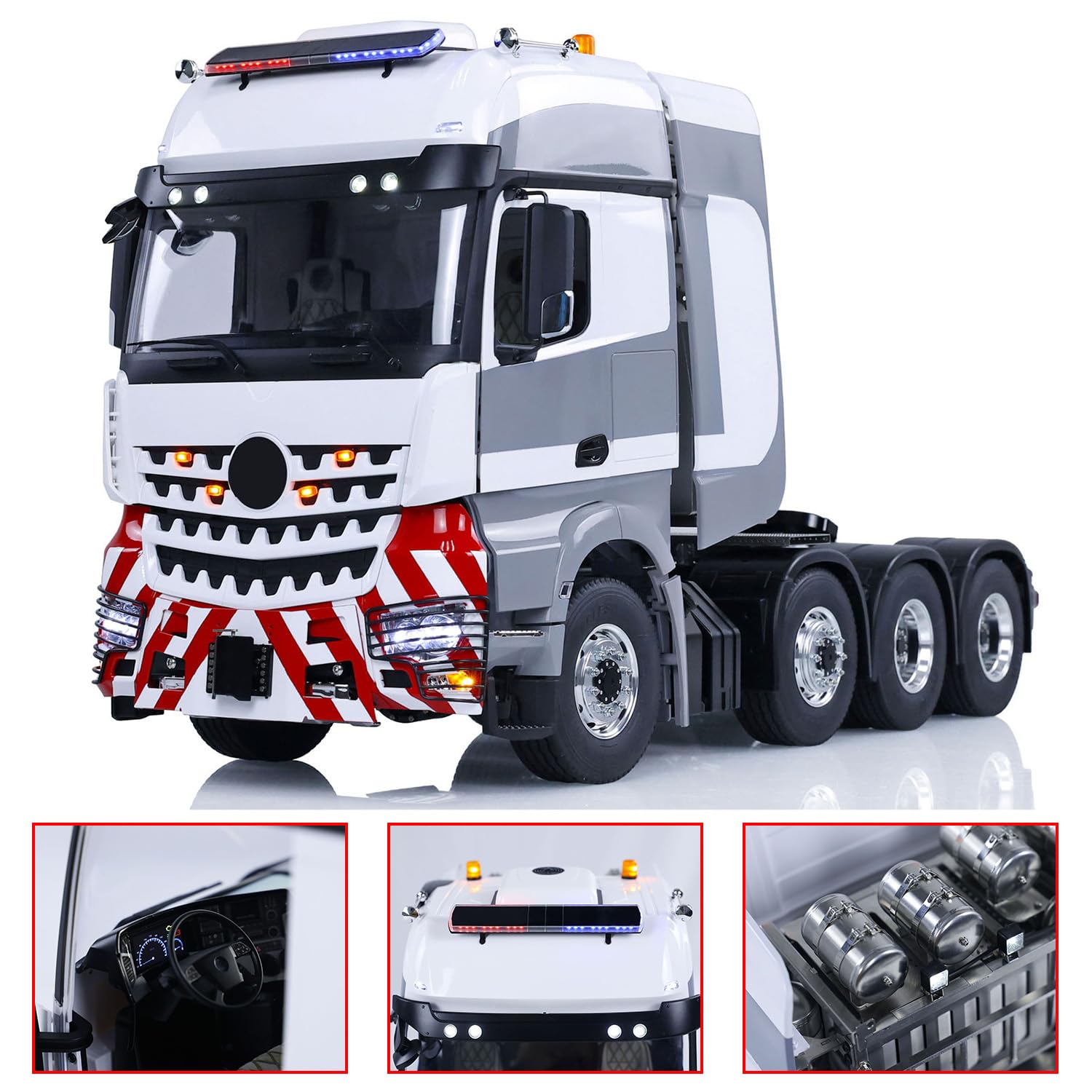 TOUCAN RC HOBBY Lesu Metal Chassis 8X8 RC Tractor Truck 1 14 Radio Control Cars Smoke Unit Sound