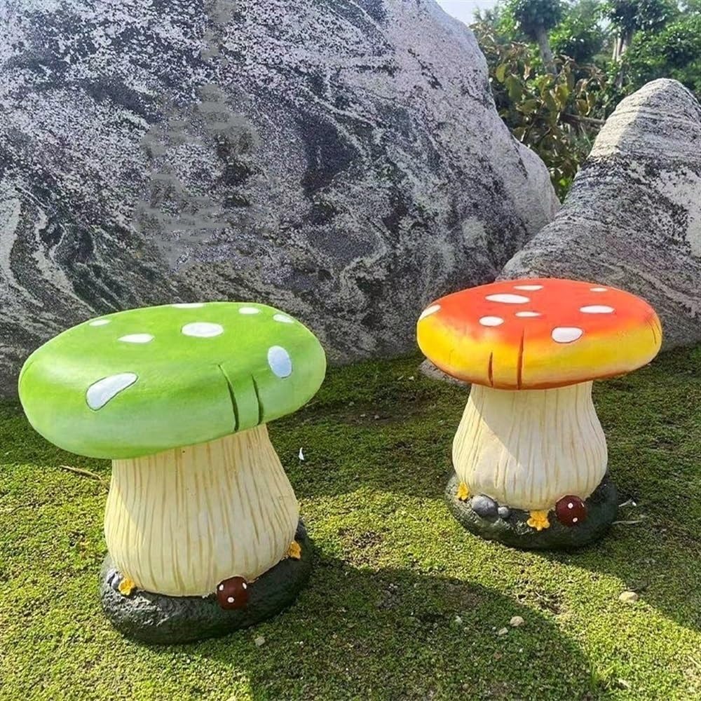 Amazon.com : ZYHYZLF Small Mushroom Shape Ottoman, Outdoor Garden