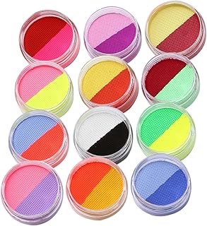 Hohopeti Pinturas Corporales y Faciales Portátil Colores Mate Pigmentos Maquillaje Seguros y Lavables Para Fiestas Halloween Carnavales y Body Art