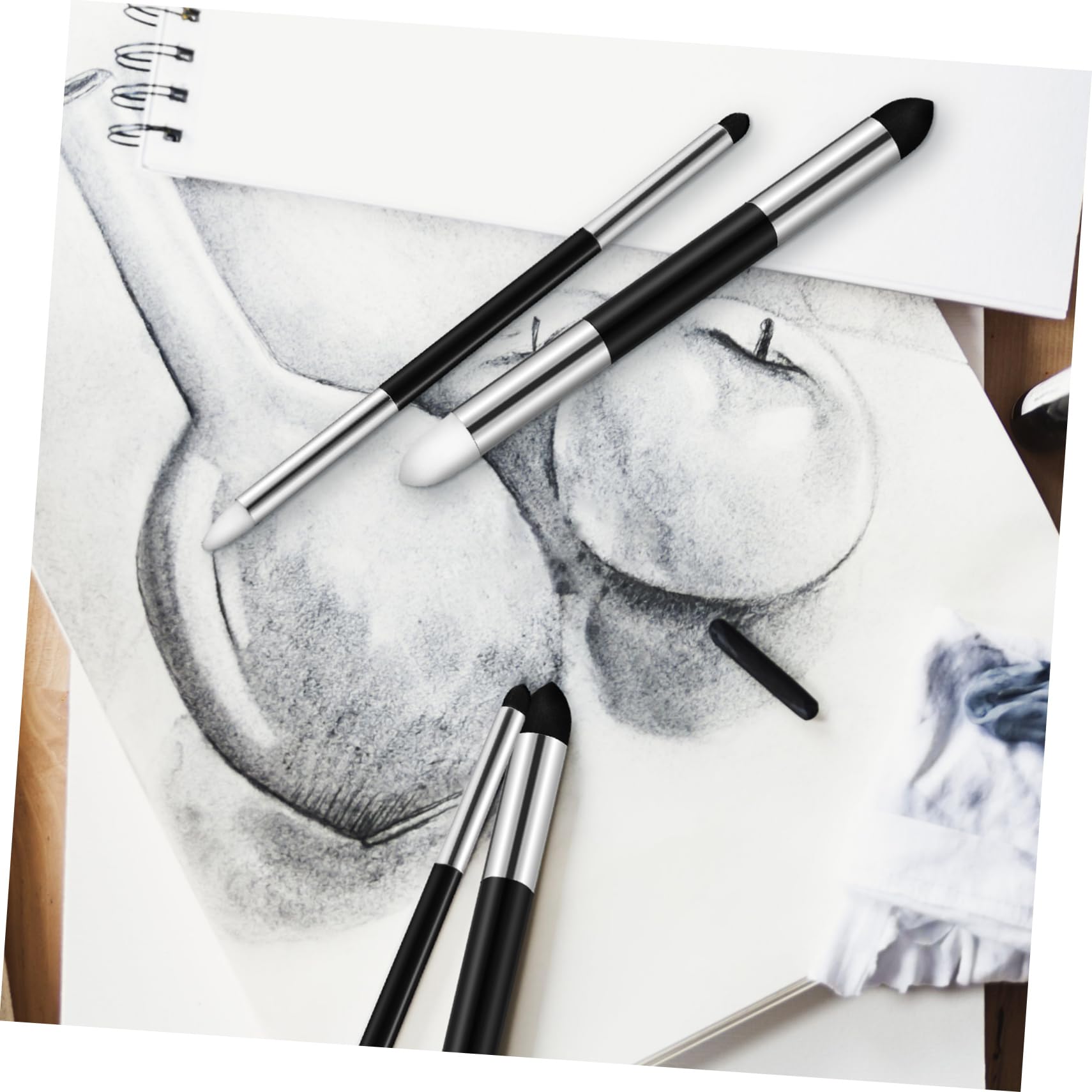 24pezzi Blending Sponge Pen Per Disegno Pennelli Per Sfocatura e Strumenti Per Artisti Classe Confortevoli e Versatili Per Creazioni Artistiche