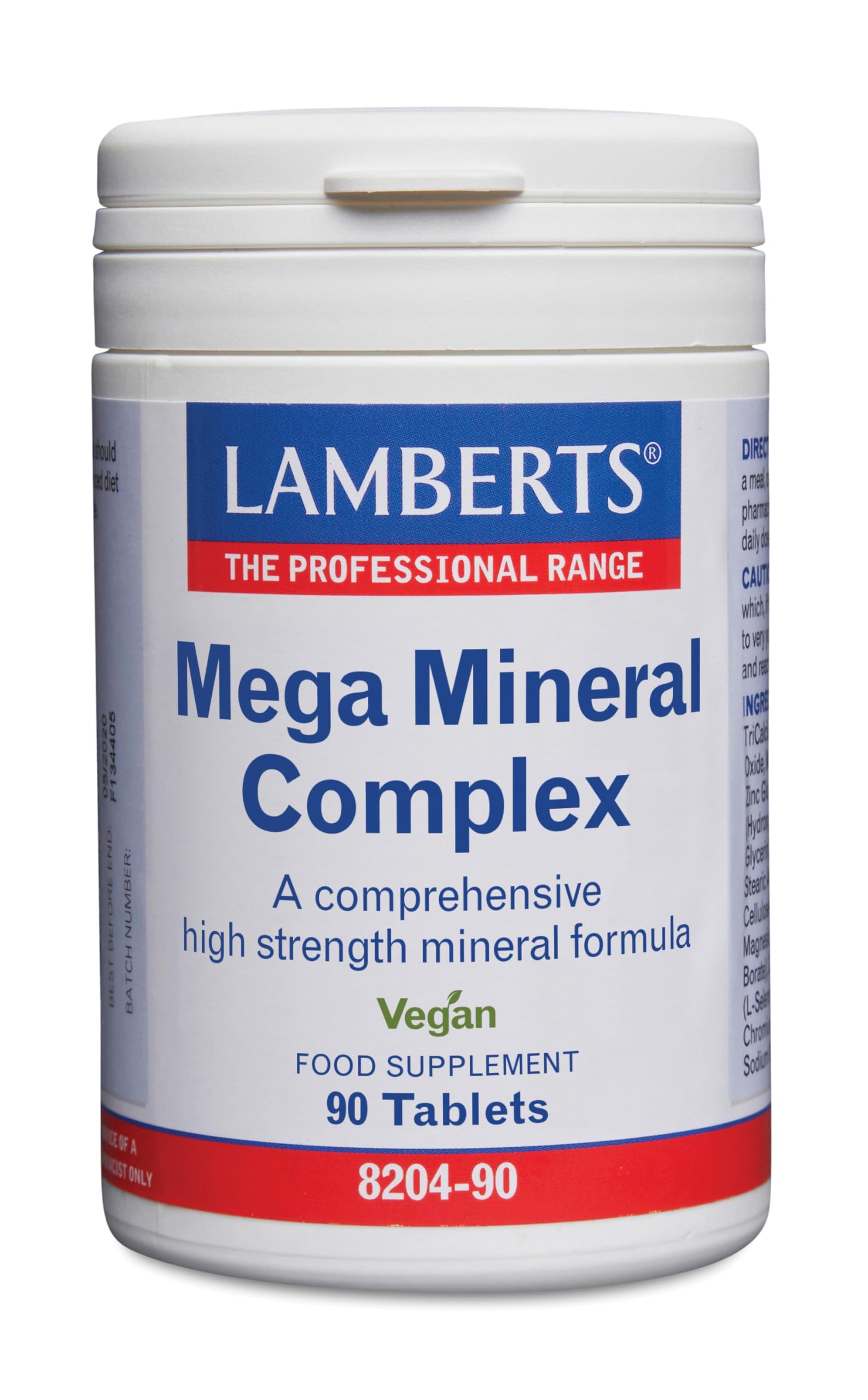 Lamberts Mega Mineral Complex â High Potency Multi-Mineral Formula â 90 Vegan Tablets