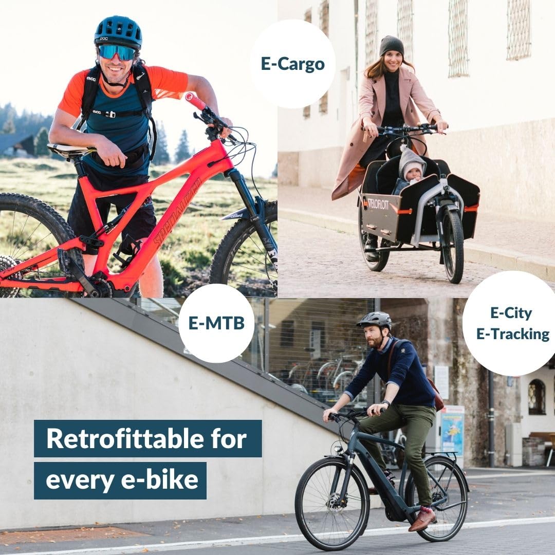 Localizzatore GPS per biciclette elettriche, compatibile con Yamaha Serie 1, trasmissione GPS senza lacune in Europa, antifurto, monitoraggio in tempo reale con app per cellulare, SIM e batteria