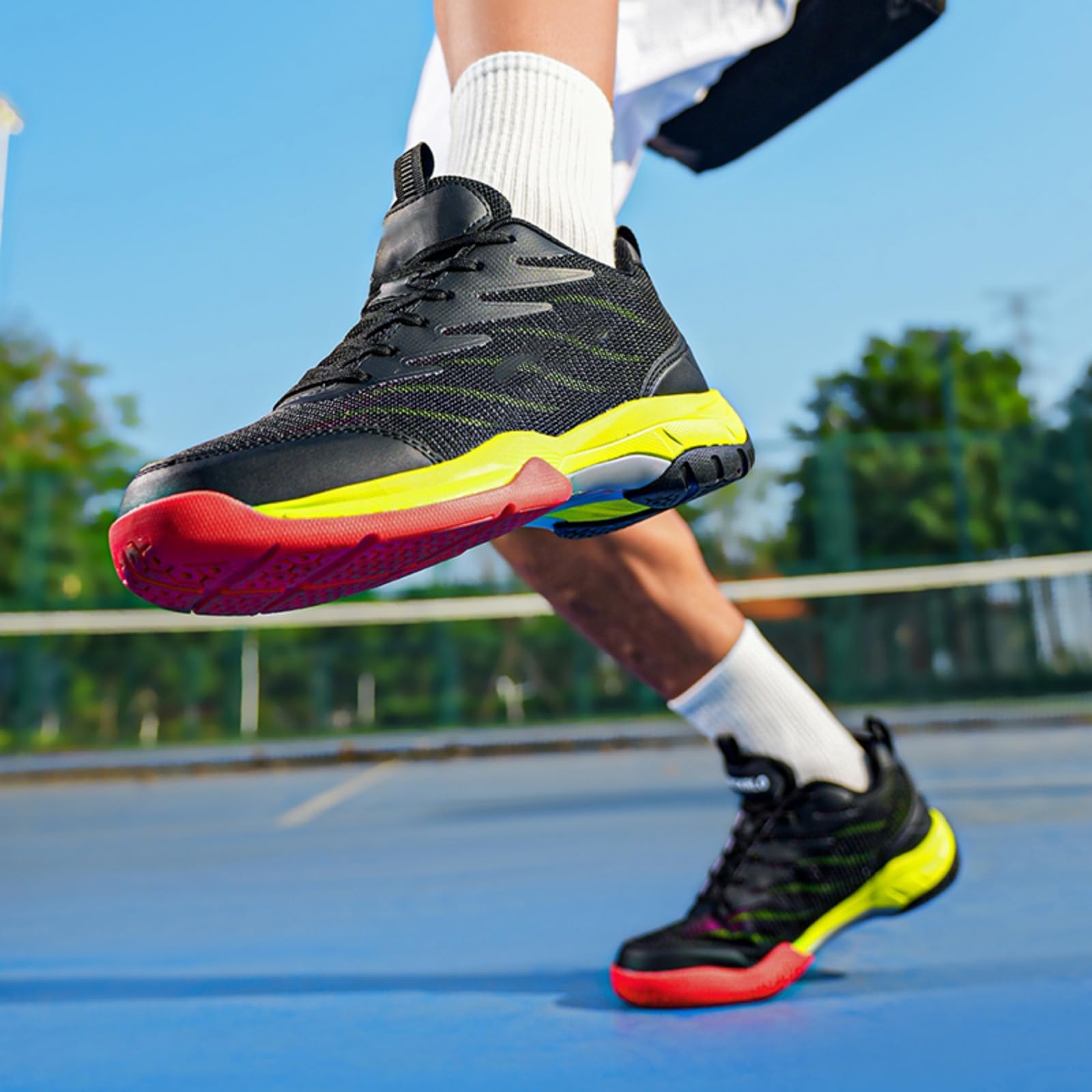 JiuQing Badmintonschuhe Für Herren Hallenschuhe Für Kinder Und Schüler | Leicht Atmungsaktiv, Rutschfest, Für Das Training Bei Racketsportarten, Für Volleyball Pickleball Und Squash