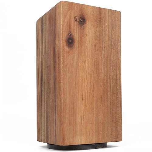 Uniharpa 360° Rotating Knife Block Magnetic Without Knives Magnetic Knife Holder Made of Acacia Wood, Extra Large Capacity Magnetic Knife Board for Knives and Utensils for Kitchen Table