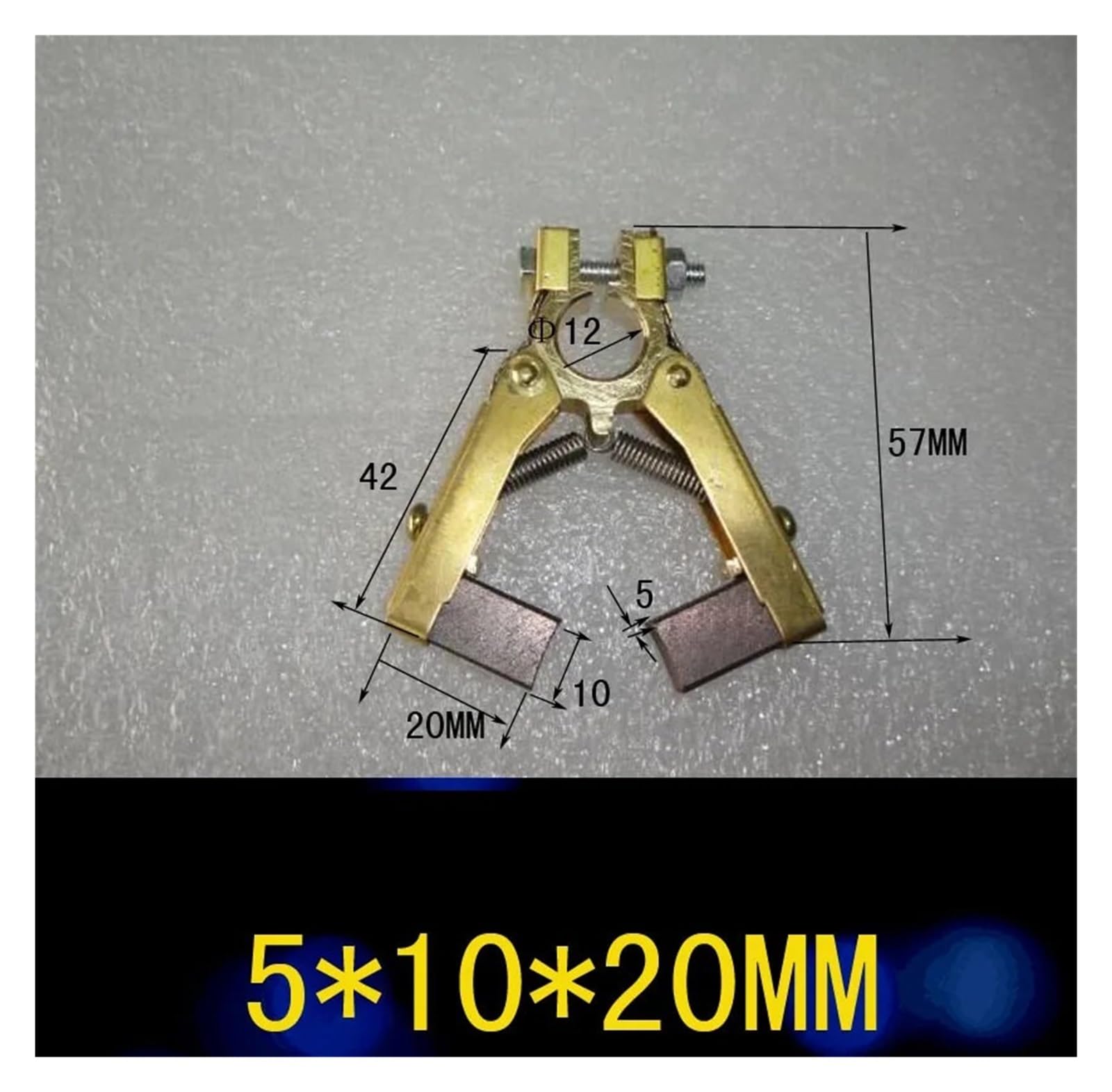 5 x 10 x 20 (42 l) mm uchwyt na szczotkę węglową typ nożycowy typu podwójna stopka nadaje się do elektronarzędzi