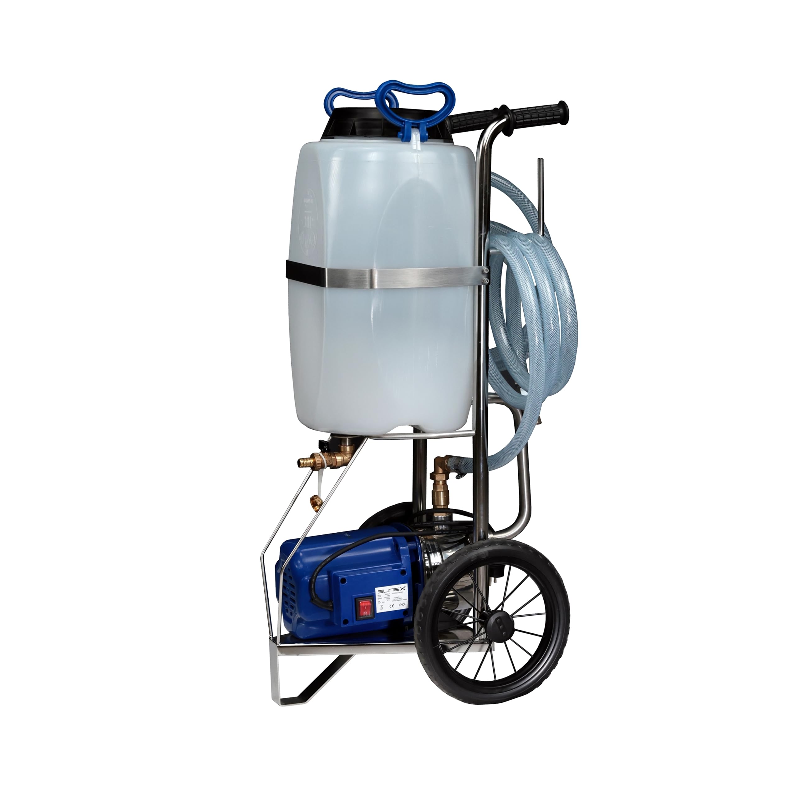 Estación de llenado y enjuague SUNEX® 30L sistemas cerrados Solartermia | Para agua, mezclas agua-glicol y líquidos de limpieza | Instalaciones solares, calefacción por suelo o pared