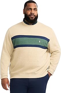 Erkek Büyük ve Uzun Avantaj Performans Bisiklet Yaka Polar Kazak Sweatshirt