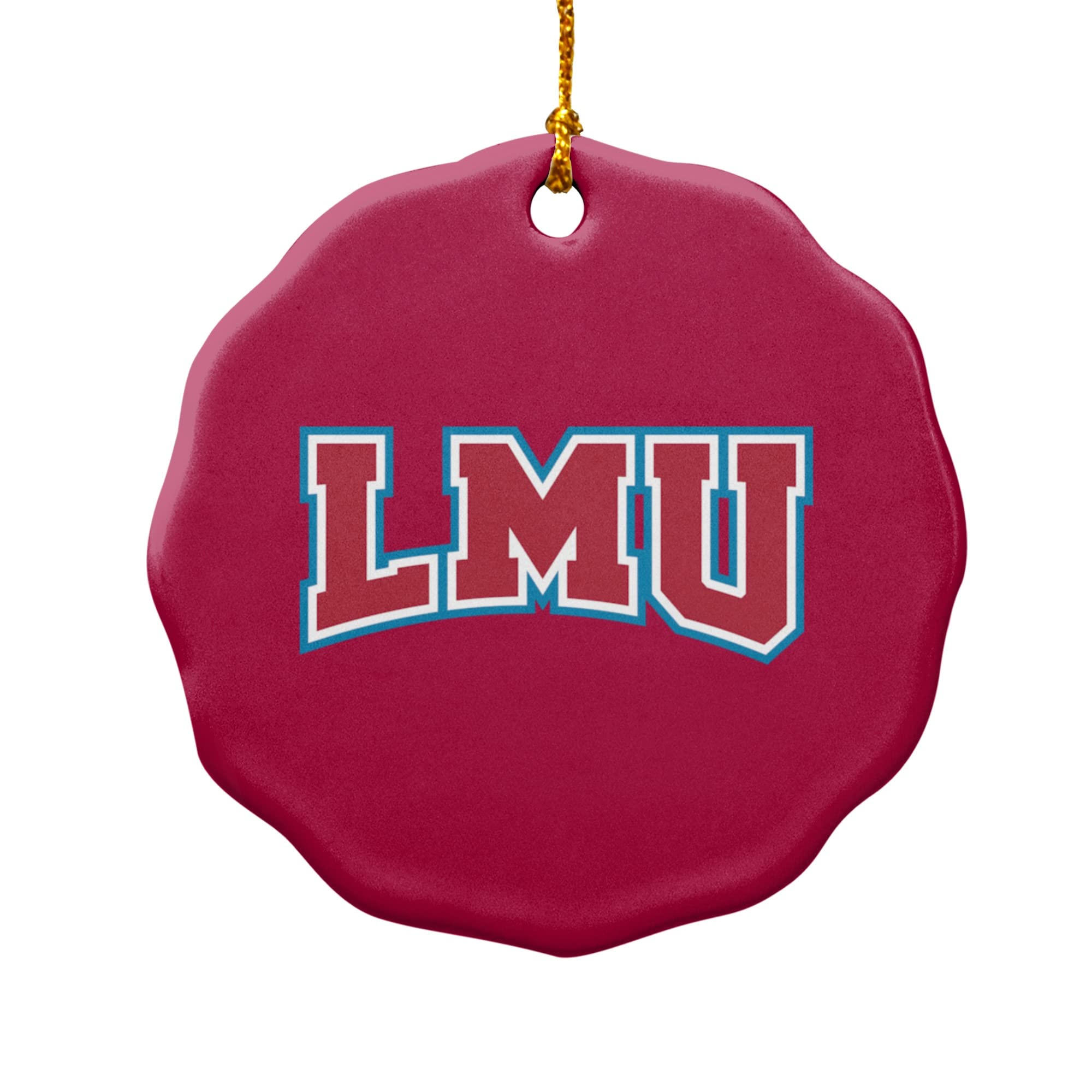 GRAPHICS & MORE Loyola Marymount University Primary Logo Porcelain Scalloped Holiday Christmas Tree Ornament - 2.8
