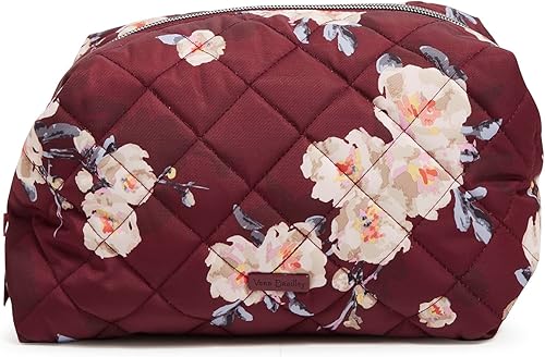 Miniatura 1 de Vera Bradley Bolsa organizadora de maquillaje cosmético grande de sarga de rendimiento para mujer