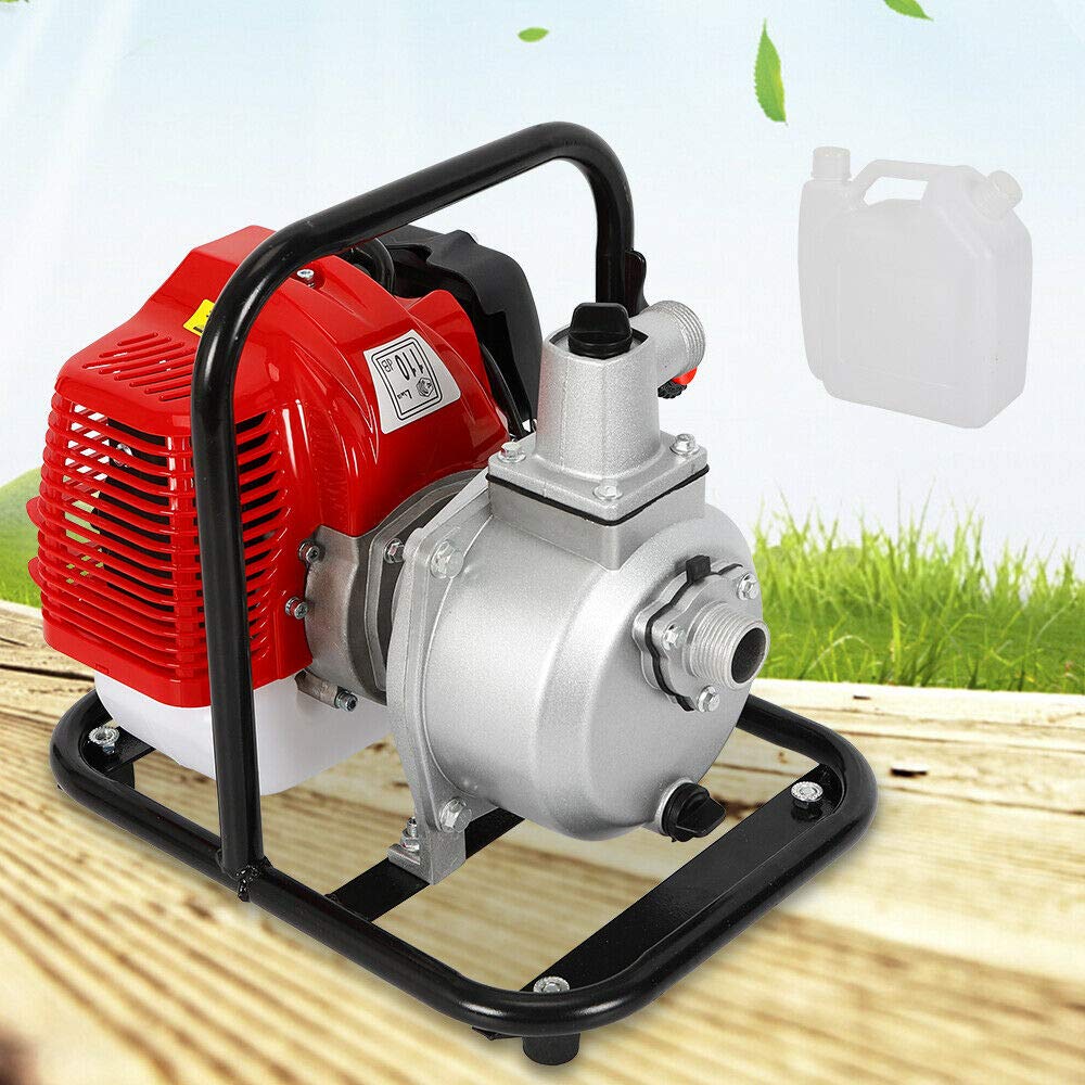 Petrol Water Pump 42CC Portable 2 Stroke Garden Irrigation Clean Transfer 1 25kw