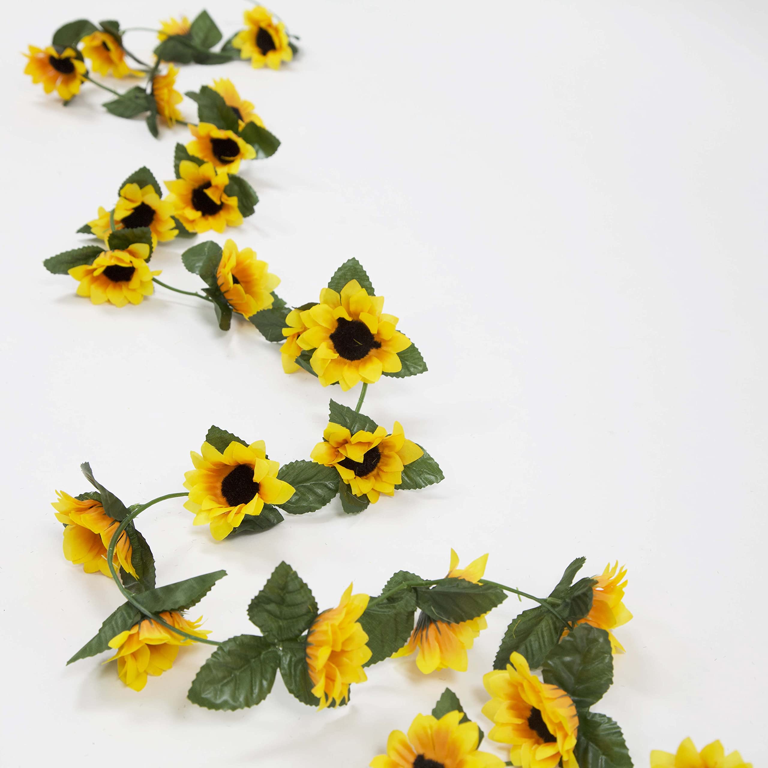 Artificial Garland Fake Vine Flowers Plants for Hotel Wedding Home Party Garden Craft Art Decor (Sunflower Garland)