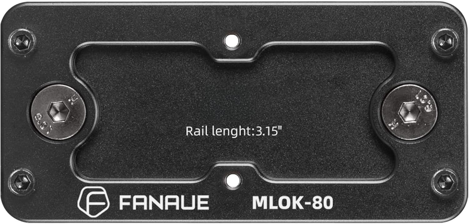 FANAUE MLok Arca Rail Tripod Mount Adapter Compatiable Arca-Swiss/RRS Dovetail Tripod Ballhead Quick Release Plate M LOK