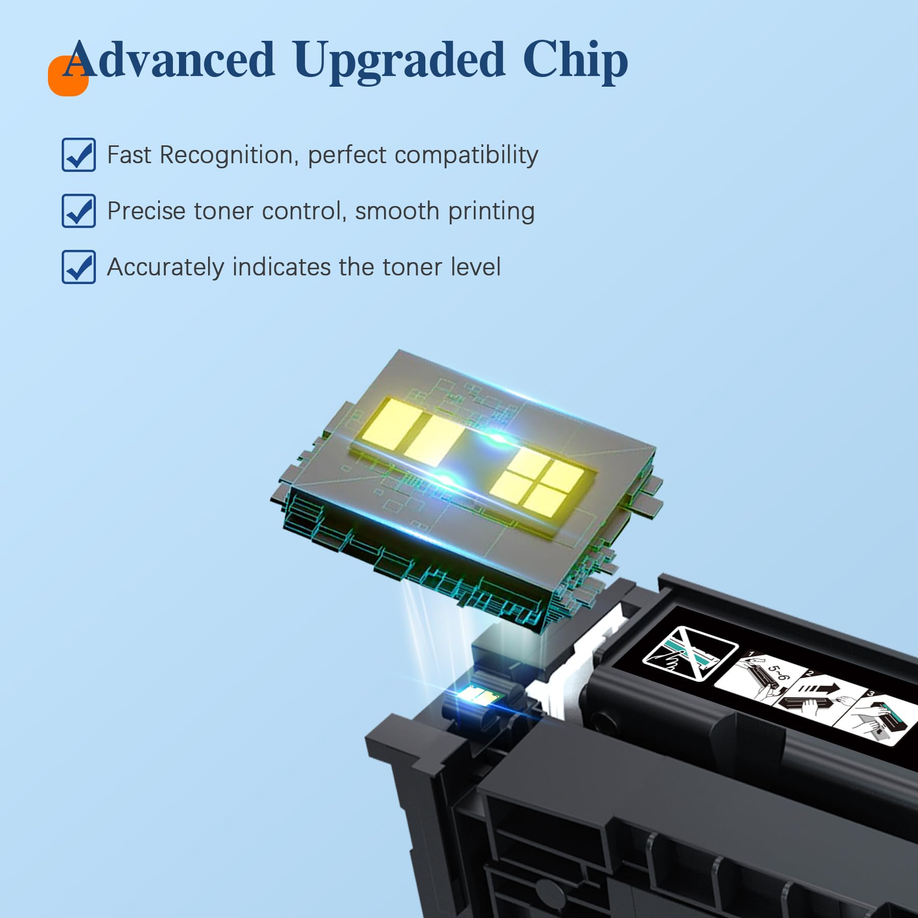 ColorKing 201X CF400X Cartucce Toner Compatibile per HP 201X 201A CF400X CF401X CF402X CF403X per Toner HP Color Laserjet Pro MFP M277dw M277n M274n M277c6 Laserjet Pro M252dw M252n(4Pack)