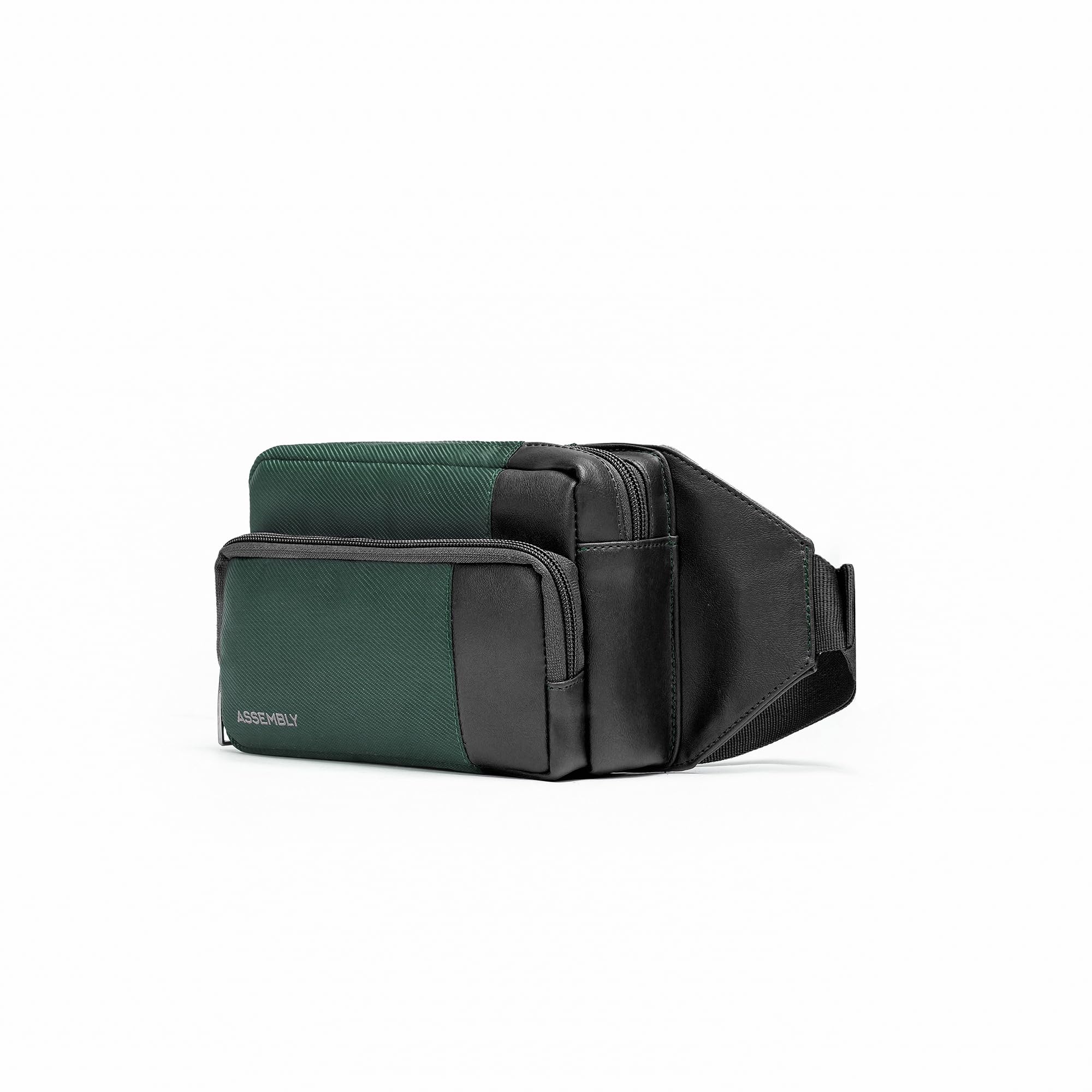 Assembly Waist Bag for Men & Women with Adjustable Strap | Medium Size Cross Body Fanny Pack with Zipper Pockets for Comfort Travel - Flux (Green)- Metro Mod-image-2