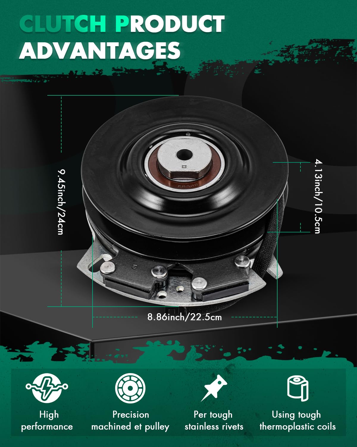 Nuevo cortacésped eléctrico, embrague SCITOO PTO para Toro 110-6766 / Exmark 110-6766 / Warner 5219-81 / Xtreme X0379
