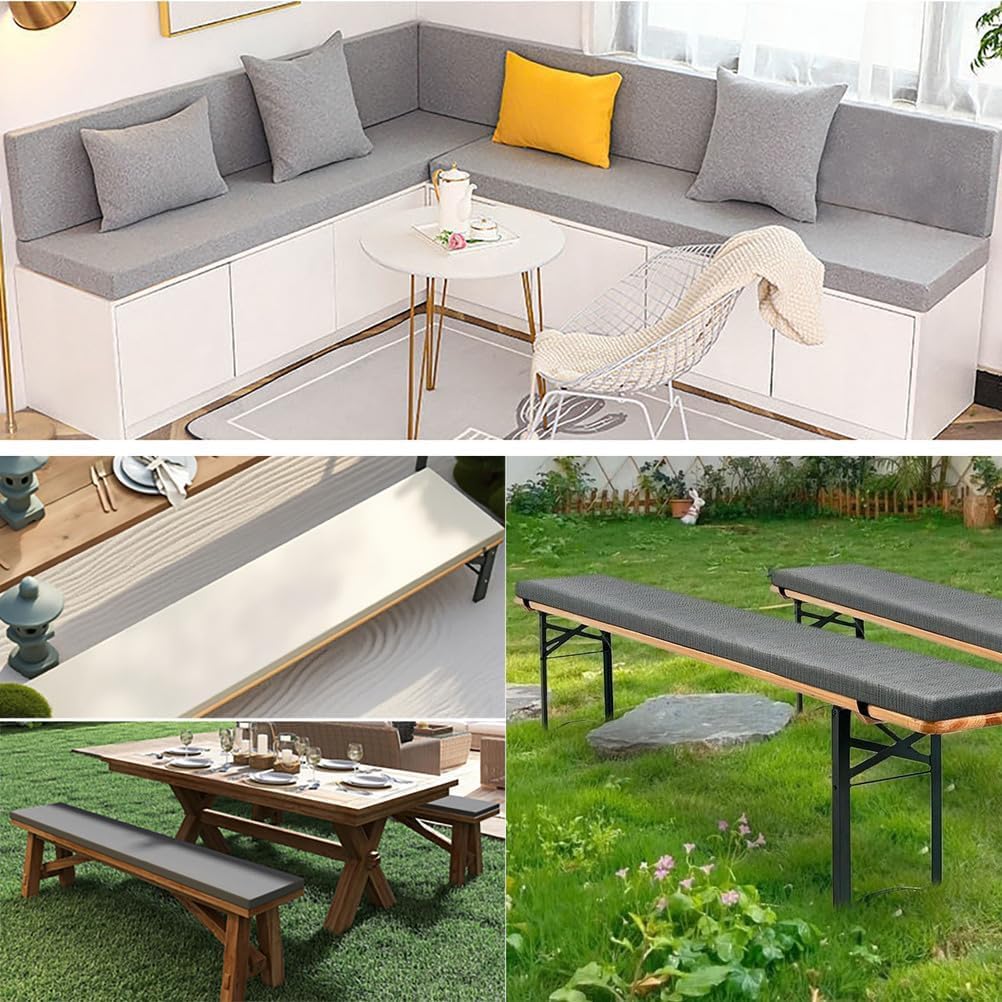 Generico Cuscini Imbottiti per Panche da Birreria (220x25 / 180x30 / 170/180 / 200 Cm) — Cuscini E Sedute Lavabili per Set da Birreria E Panche da Giardino Panche da Giardino,Rosso,180x40x3cm