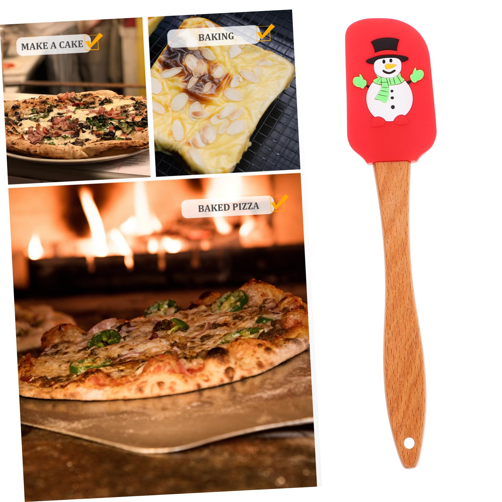 COLLBATH Spatole da Forno in Silicone Alimentare 5 Pezzi, Utensili da Cucina Professionali per Uso Domestico, Spatola per Panna Ergonomica per Preparazioni di Dolci e Cottura Natalizia