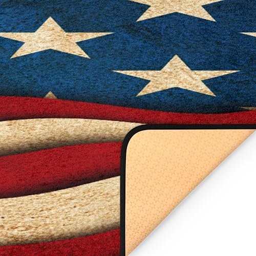 Miniatura 6 de Alfombra larga de 2 x 6 pies 4 pies 4 de julio, con bandera de Estados Unidos, lavable, suave, cómoda, antideslizante, absorbente, para interiores,
