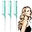 Goodofferplace 3 PCS Rat Tail Combs Parting Rattail Teasing Fine Tooth Comb with Metal Pick for Curly Hair,Detangling Parting Combs for Women,for Braiding,Styling Hair(Green)