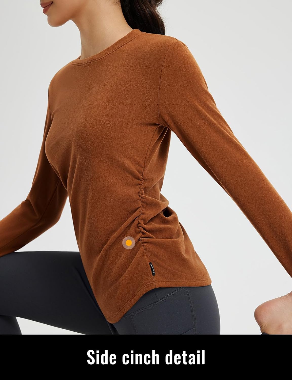 baleaf Womens Thermal Long Sleeve Shirts Fleece Lined Tops Winter Cold Weather Running Gear Base Layer - Image 3