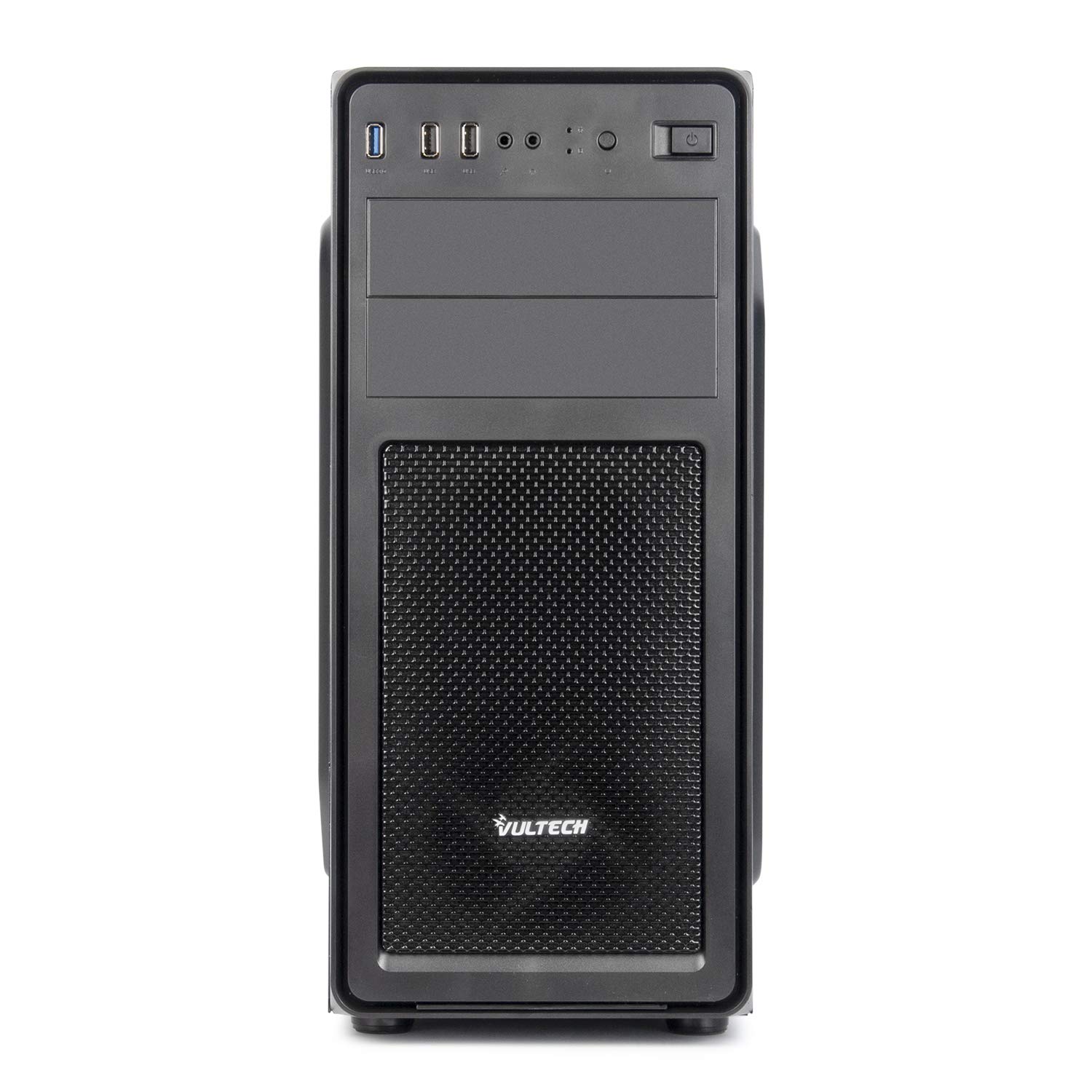 VulTech VCO-A2699 Case ATX senza Alimentatore, Computer Case compatto, Compatibile con MicroATX 1x USB 3.0, 2x USB 2.0, colore nero