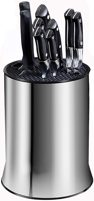 Universal Knife Block, Holders Large Size, Detachable for Easy Cleaning, Stainless Steel, Rust Proof, (18x23cm)