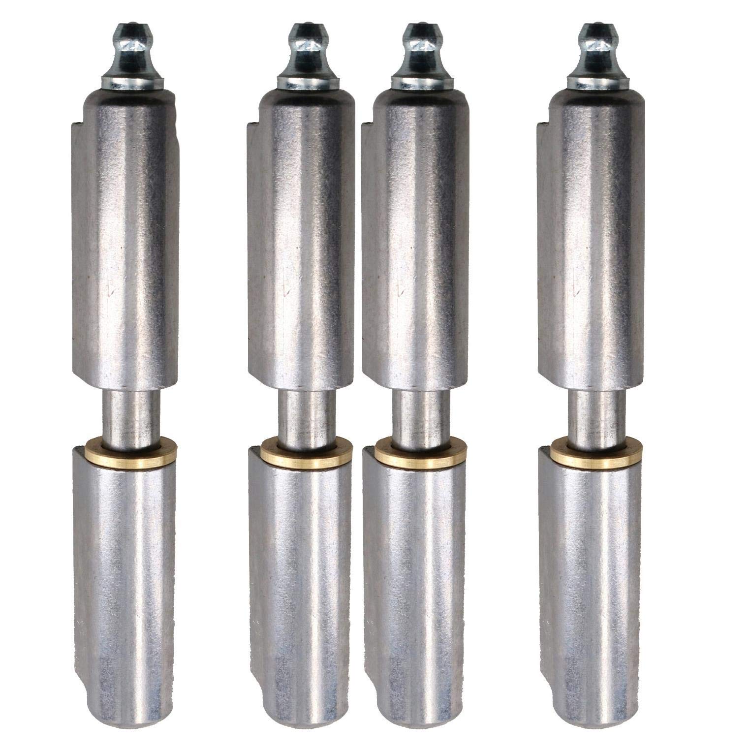 4 Pack Lift Off Bullet Hinge with Grease Nipple Weld On 15x100mm Door