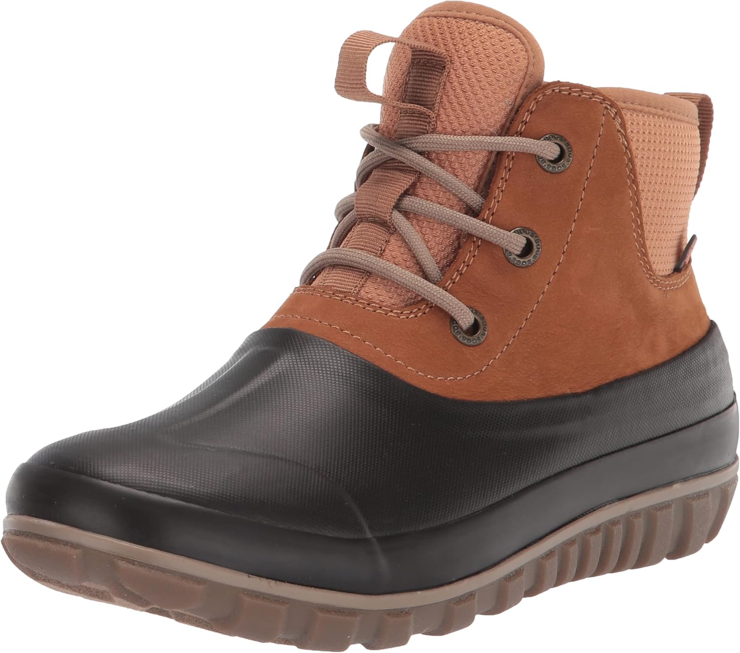 Bogs Womens Classic Casual Lace Leather Boot Snow, Cognac Multi, 8