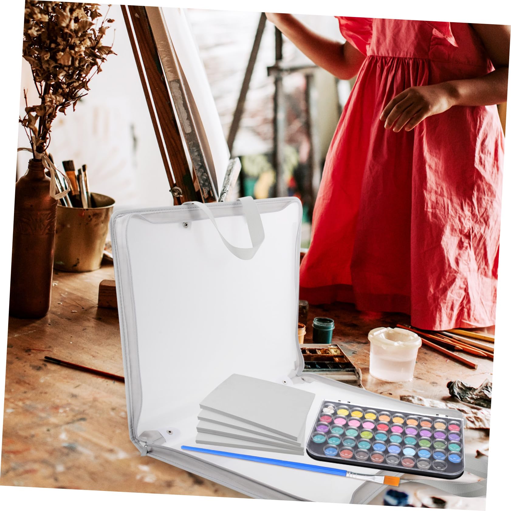 DOITOOL Tragbare Prüfungspapiertasche aus Wasserdichtem Pp mit Multifunktionalem Design Handliche Kunsttasche für Büro und Schule zum Sicheren Aufbewahren von Dokumenten