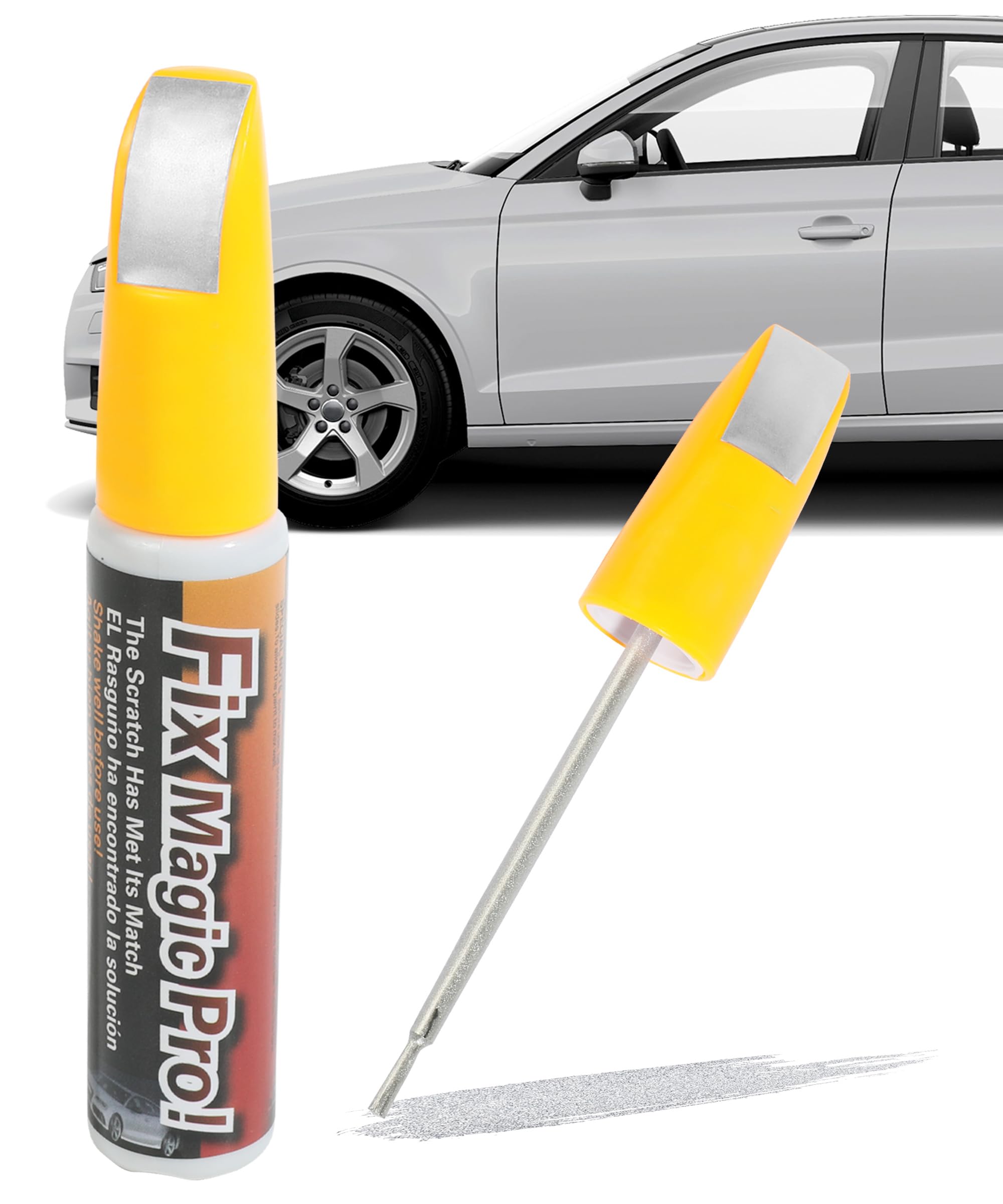 RACOONA Touch Up Paint Pen,2 in 1 Car Paint Scratch Repair,Car Scratch Remover for Deep Scratches,Car Accessories Car Paint Pen,Automotive Touch Up Paint Pen,Car Paint Touch Up for Car Scratch (Silver)