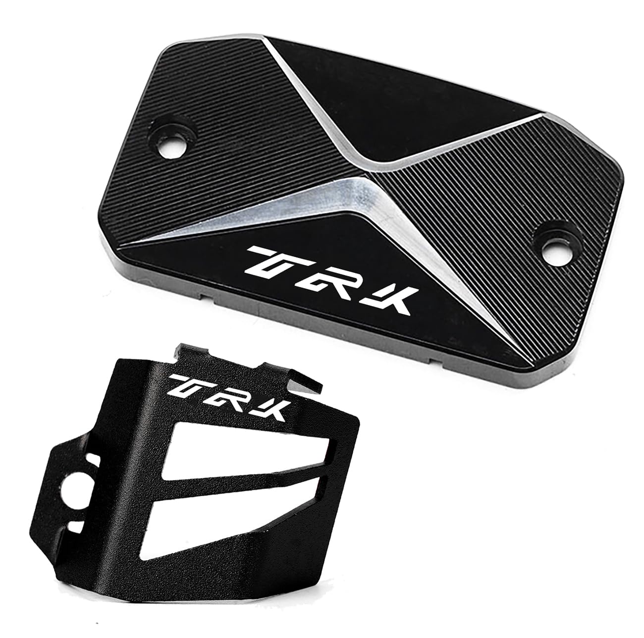 2 pezzi Moto Accessori Per Benelli TRK 502 X 502X 702X trk502x trk702x Leoncino 500 Protezione del Copertura Serbatoio Olio Freno Posteriore e Anteriore in Alluminio (Nero)
