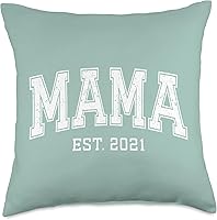 Vista 4 de Mama Est 2021 Custom Mom Personalized Mothers Day Customized Throw Pillow