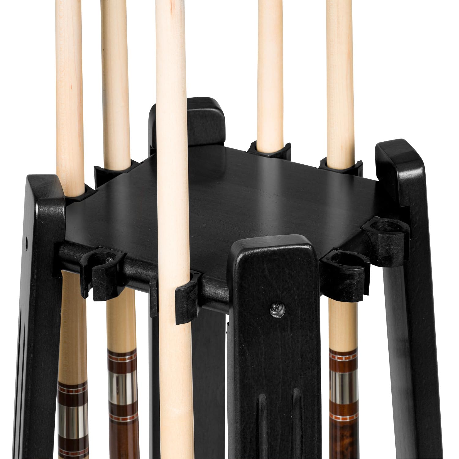 Automaten Hoffmann Stradivari Billard Queue Ständer Adele | Standfest durch U-Form | Für 8 Queues, Verschiedene Längen | Holz | Stabiler Halter für Billardzimmer, Poolbillard, Snooker | Braun