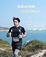 Vista 6 de Chaleco de correr para mujeres y hombres, patente original de Estados Unidos, correas ajustables para el pecho, chaleco de hidratación para correr