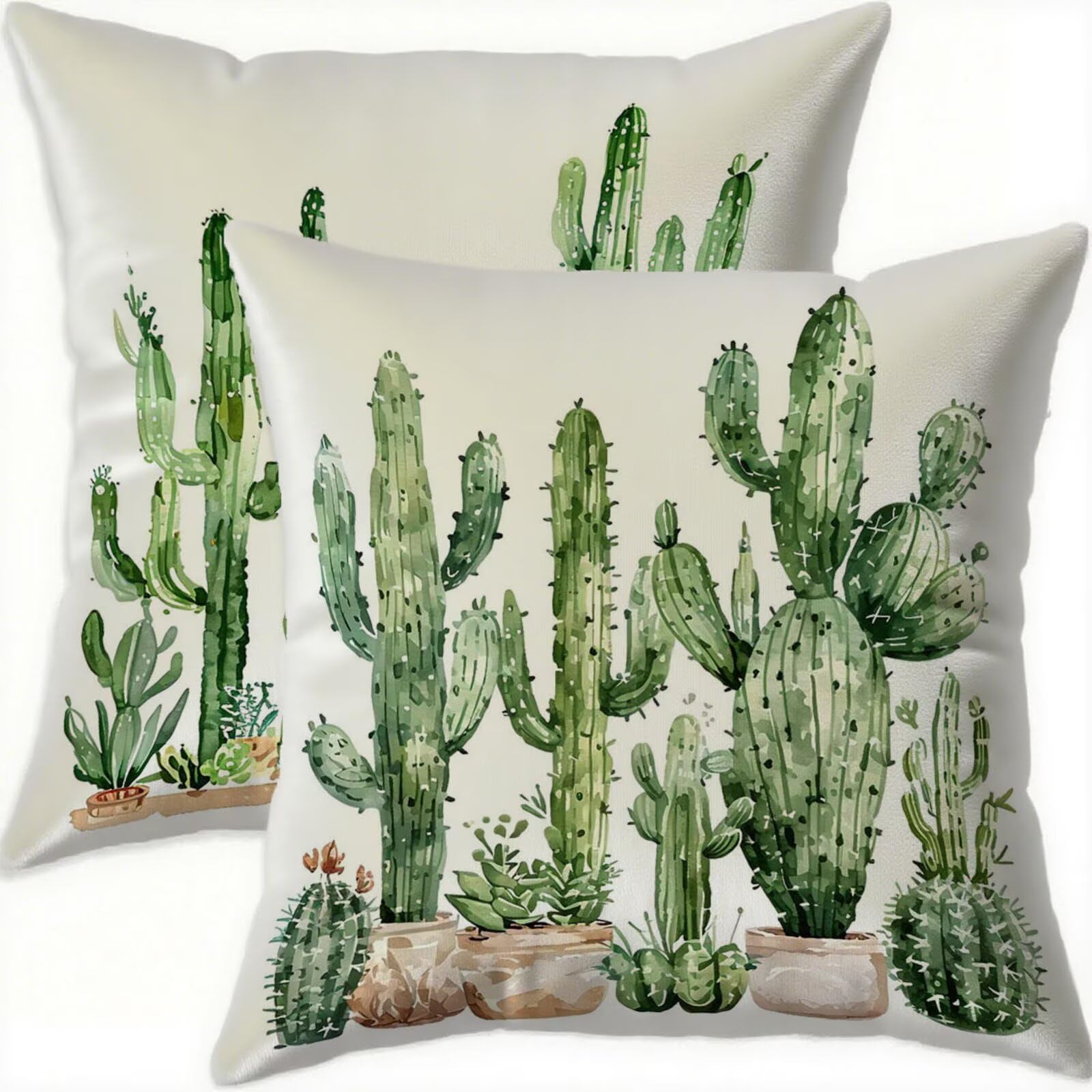 Housse coussin 55x55cm pour salon et chambre déco vintage vert