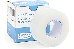 LotFancy Clear Adhesive Tape: Your Reliable Medical Tape for Wounds and Bandages