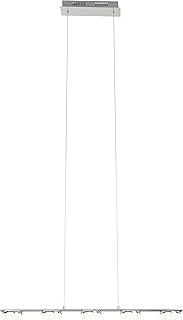 Brilliant Donut Lampe suspension LED 5 lampes LED, 5 x 4,2 W Lave-vaisselle intégré, 5 x 270 Lumen, 3000 K blanc chaud, métal/plastique, chrome/blanc, 9 x 77 x 150 cm, g04073/15