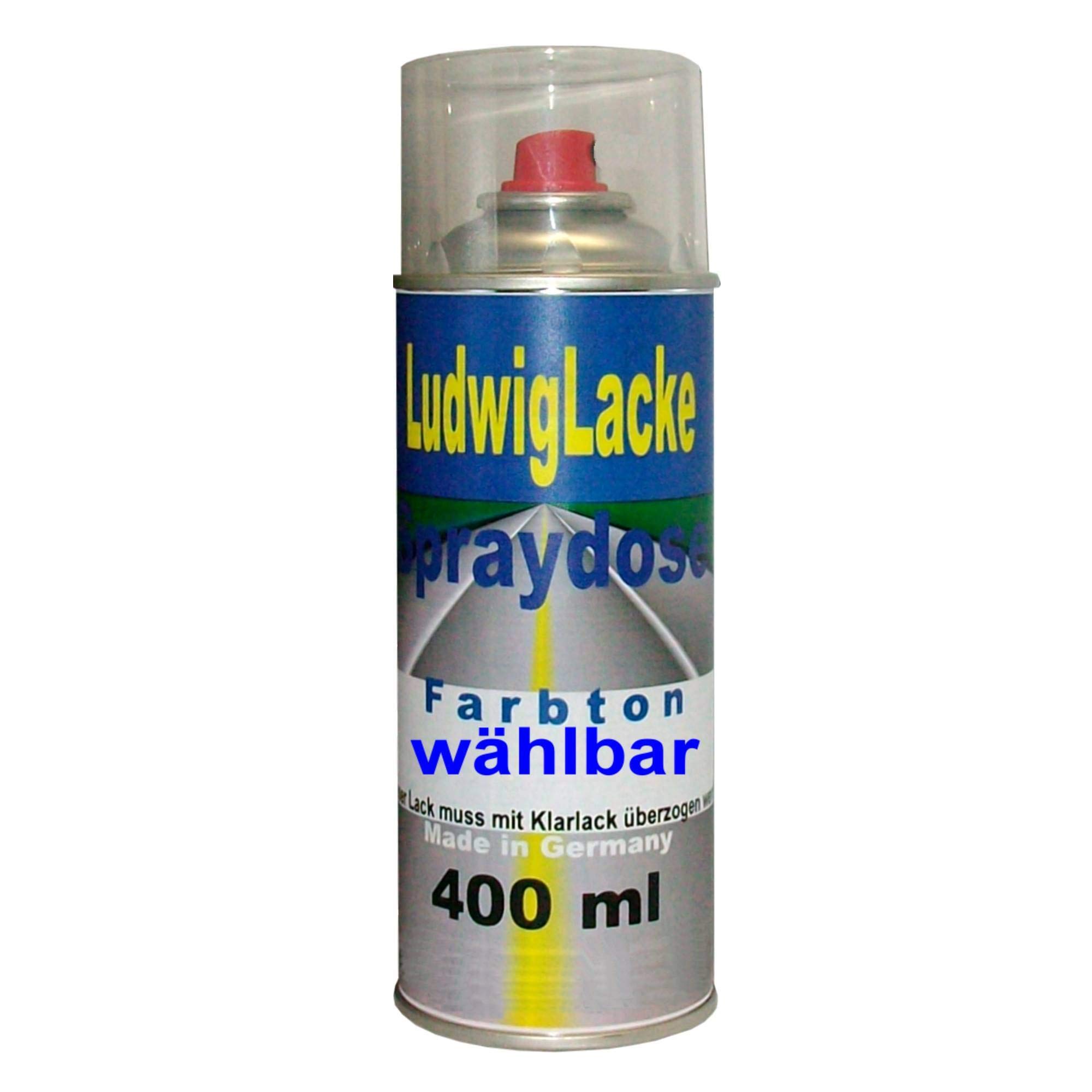 LudwigLacke in Ihre Wagenfarbe als Wunschfarbton in der Spraydosen Set * 1K Basislack + 1K Klarlack je 400 ml.