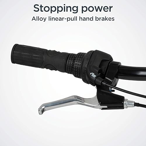 Miniatura 5 de Schwinn Bicicleta híbrida de red, hombres y mujeres, ruedas 700c, marco adulto de 15-18 pulgadas, frenos lineales de aleación de suspensión delantera