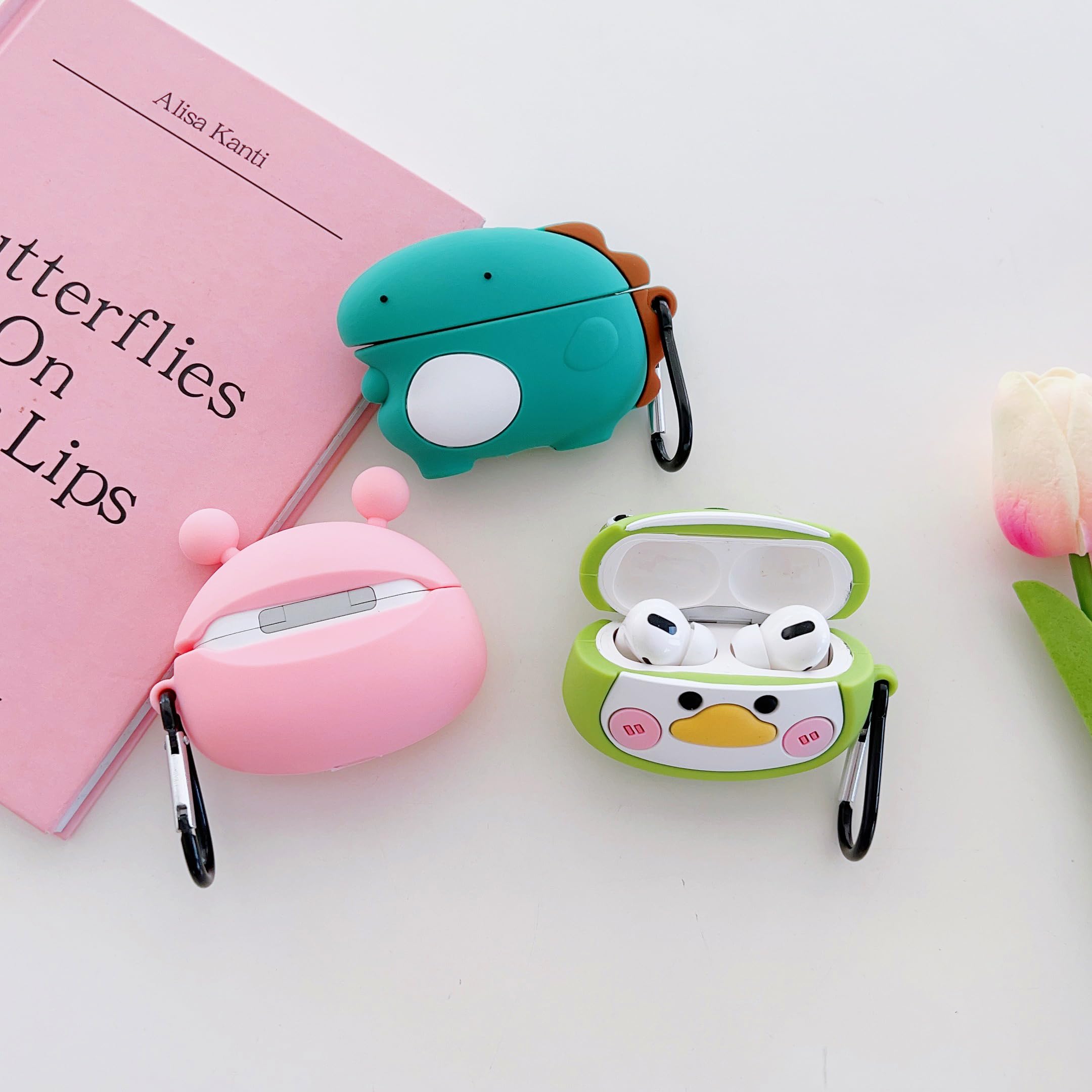 Cute Shark Case For Airpod 2nd 1st Generation Case, Funny 3D Cartoon Kawaii Cool Airpods Cases - View #3