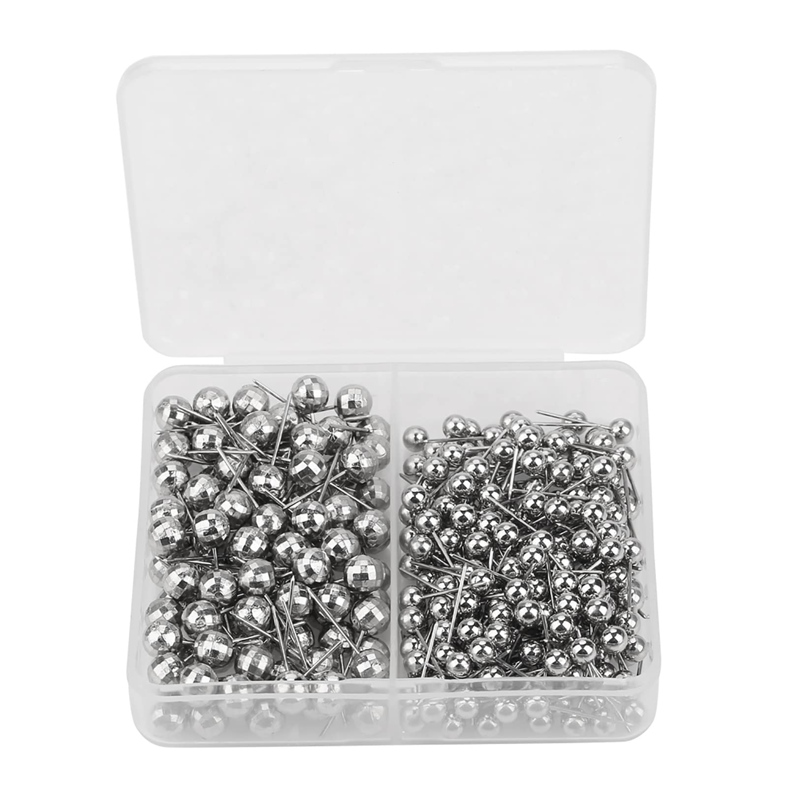 Oumefar Silver 300Pcs Round Pearl Head Pins Practical Jewelry Pins Dressmaking Sewing Fixed Marking Practical Tool For Wedding Diy Dressmaking Craft Sewing Decorations Floral Corsage Bouquet Pins(Silver)