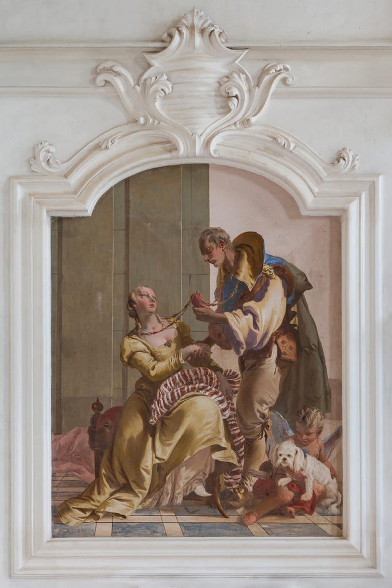 POSTERIIk Vintage Classic Picture Landscape Artwork Marital by Battista Tiepolo Portrait Canvas Painting for Office Home Decor 60x90cm