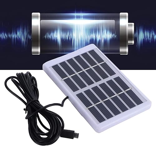 Miniatura 4 de TOPINCN Mini panel solar de 1.2W 6V, cargador solar USB con puerto micro USB, silicio policristalino, alta eficiencia, negro