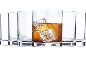 US Acrylic Classic Clear Plastic Whiskey Glasses