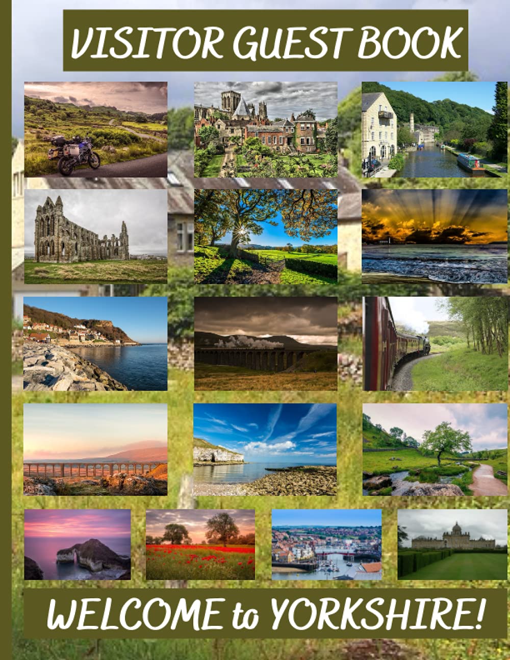 VISITOR GUEST BOOK: WELCOME TO YORKSHIRE! For Guest House, Holiday Rentals, Bed & Breakfast, Airbnb, Holiday Lets, Cottage, Holiday Home. Guest Comments Book, Visitor Comments Book.