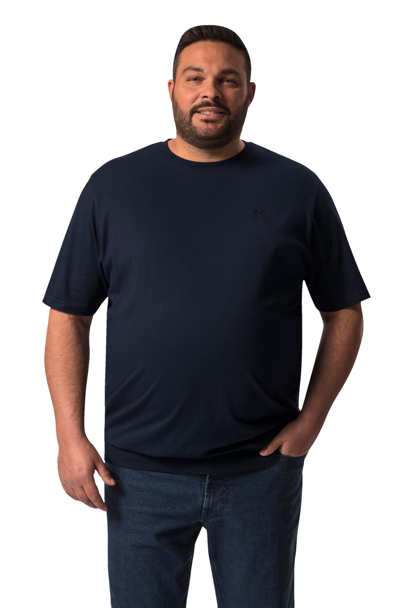Men Plus Herren große Größen Übergrößen Menswear L-8XL T-Shirt, Halbarm, Bauchfit, Basic, Rundhals 832193