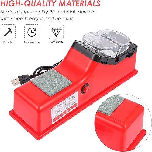 Miniatura 5 de YARDWE Herramientas manuales Afilador de cuchillos eléctrico Afilador de cuchillos recargable por USB para pesca, cocina, corte, herramientas de