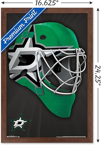 Miniatura 81 de Trends International NHL Dallas Stars - Póster de pared con máscara 16, 22.375 x 34 pulgadas, versión enmarcada en negro Versión con marco negro